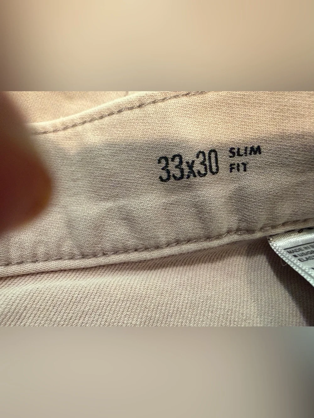 Banana Republic Traveler Pants Men's 33x30 Light Tan Slim Fit